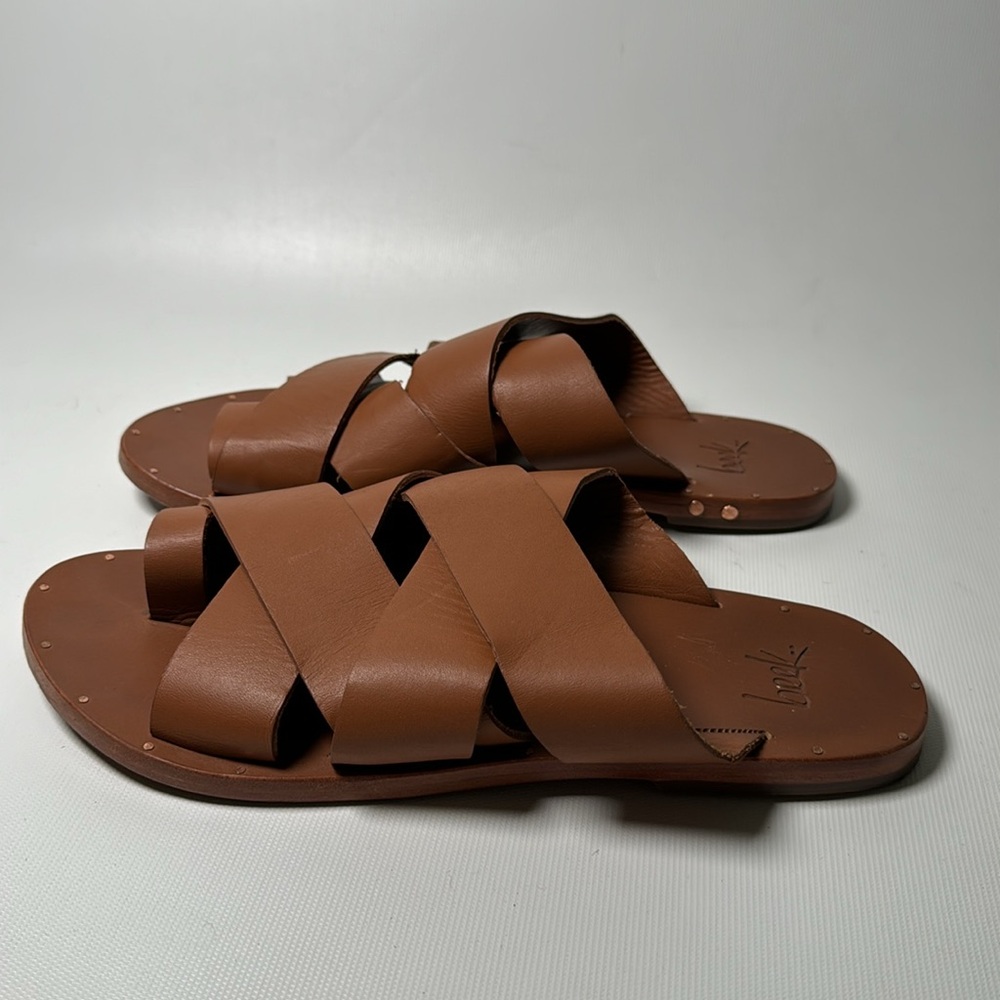 Beek Weaver Leather Slide Sandals - sz 9 - Picture 4 of 7